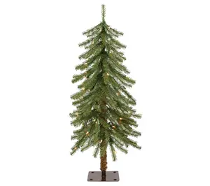 Puleo Pre-Lit 3' Alpine Artificial Christmas Tree w/50 Lights