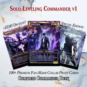 ️ SOLO LEVELING COMMANDER DECK – PREMIUM COLLECTOR SET (112 CARDS + DICE SET + PLAYMAT + VELVET BAG + DISPLAY BOX + COLLECTOR BOX) | DECKGALAXY