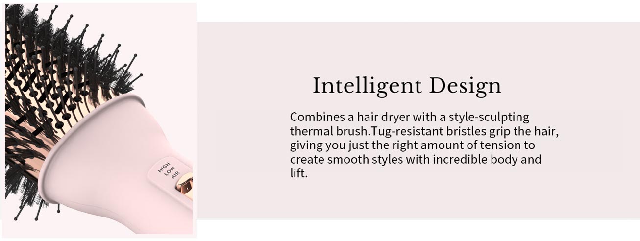 Hair Blow Dryer Brush - Blowout Hot Air Brush, One Step Volumizer, Upgraded Oval Barrel Roller Curling Styler, 3X Faster Drying, Straightener Curling in One