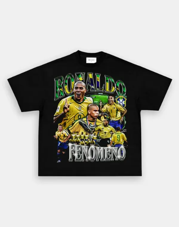 Ronaldo R9 Tee, Graphic Sport T-shirt, Vintage Soccer Player Shirt ,Playoffs,Y2k , Soccer Apparel , Gift For Soccer Fans, Gift For him
