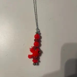 Vibrant Red Cardinal Necklace Messenger of Joy & Spirit