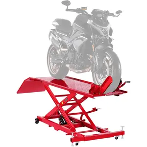 VEVOR Motorcycle Lift Table, 1000lbs Weight Capacity, 360 °   Flexible Moving Motorcycle Jack Stand, 8.6-31 in Height Range, Heavy Duty Bike Repair Stand with Security Lock for ATVs, Dirt Bike