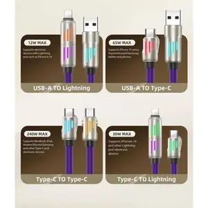 2-meter long, all-in-one beam data cable PD 2 to 2 type - C fast charging suitable for Apple and Huawei mobile phones charging cable