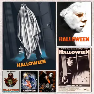 Horror Movie Michael Myers Halloween Horror Poster Gift with prints Home bedroom living room decoration promotion and display suitable for bedroom bar parlor home decor gift fade-Resistant, Non-sticky, vibrant Wall print poster