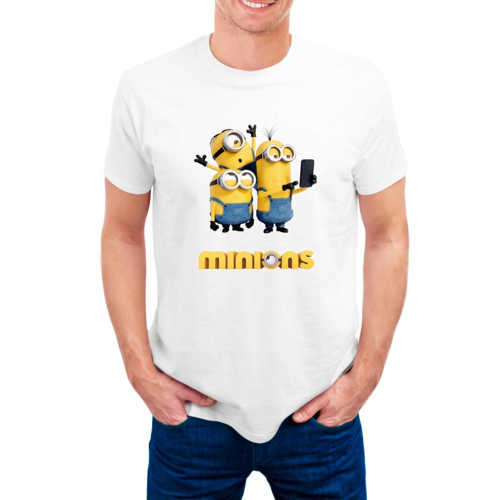Minions Lover T-Shirt, Cute Cartoon Character Short Sleeve, Soft Cotton Casual Tee