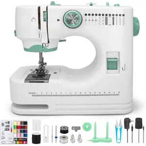 Sewing Machine for Beginners with 12-in Stitches, 6 Included Feet, Sewing Machine with Foot Pedal, High-Low Speeds