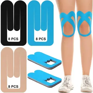 24Pcs Precut Kinesiology Tape for Knee Ankle Support & Stability Breathable