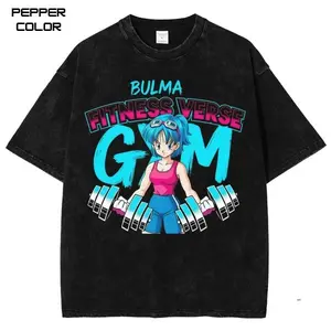 BULMA GYM Graphic T-shirt, DBZ Anime Shirt, Vintage Anime  Tee, Anime Manga Streetwear, Crewneck Short Sleeve T-Shirt, Trending, All Size, Gift for Anime Lovers