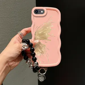 1 Piece Glowing butterfly wings Protect You For iPhone 16E With Flexible Case Featuring Anti-Scratch And Bracelet Ideal For Fashion
