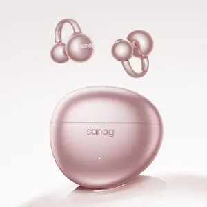 Sanag S7S Ultra AI Translation Clip-On Earbuds - Stylish Design, Waterproof, Long Battery Life, Soft & Light, All Day Comfort, Travel & Fitness