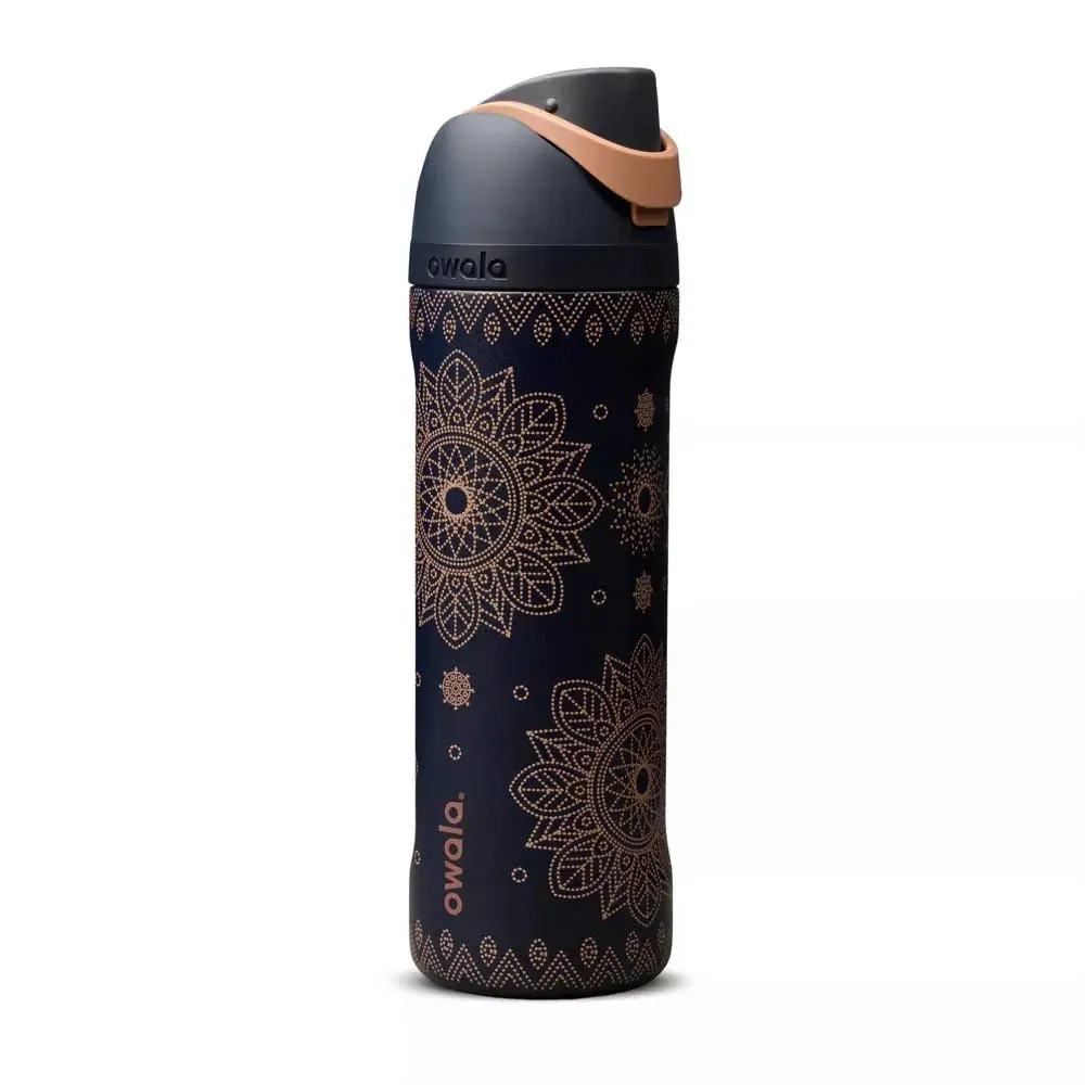Owala FreeSip Midnight Rodeo Travel Water Bottle, Boho Western Collection Straw Lid Bottle