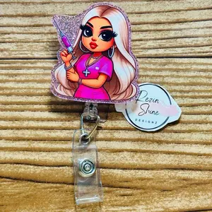 Hispanic Nurse Badge Reel