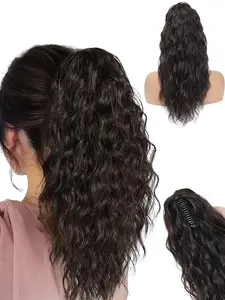 Women's Curly Ponytail Extension Hair Clip, Clip In Ponytail, Synthetic Fiber Natural Look, Suitable for Daily & Party Use, Multi-Purpose Design, Synthetic Extensions