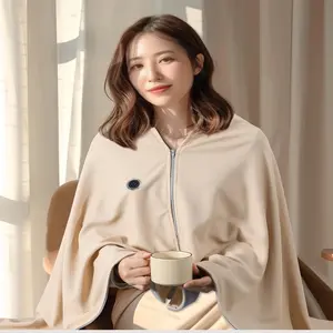 USB Heated Blanket Shawl, Washable Graphene Electric Blanket, Warm Heating Wrap for Home Office Outdoor Winter Use, Portable Wearable Blanket, Multifunctional Blanket