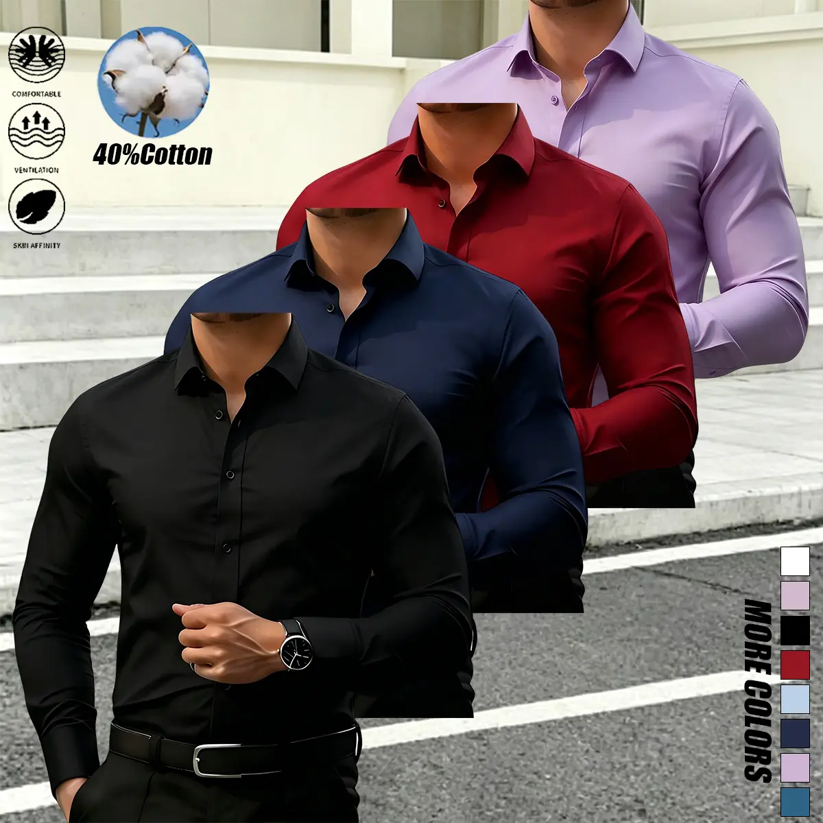 Black - Dark Blue - Red - Purple