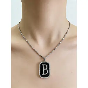 High-end Stainless Steel Necklace Unique Letter Design Suitable for Men and Women Perfect for Daily Wear Parties and Dates
