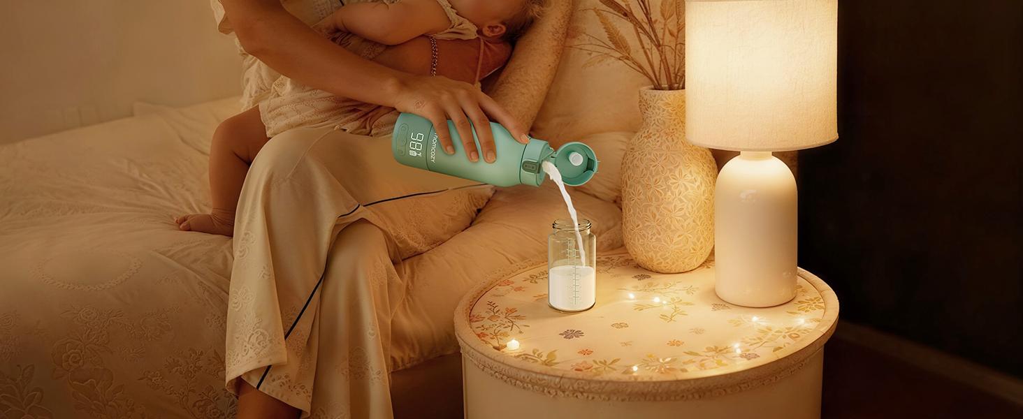 Momcozy Portable Milk Warmer for Travel – Dual Heating Modes for Breast Milk & Water, Portable Bottle Warmer with Fast Heating & Long Battery Life, 17 Ounces Large Capacity to Meet Your All-Day Needs Momcozy Portable Milk Warmer for Travel – Dual Heating Modes for Breast Milk & Water, Portable Bottle Warmer with Fast Heating & Long Battery Life, 17 Ounces Large Capacity to Meet Your All-Day Needs