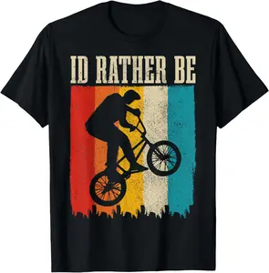 100% Cotton BMX Vintage Retro Funny Freestyle BMX Bike T-Shirt