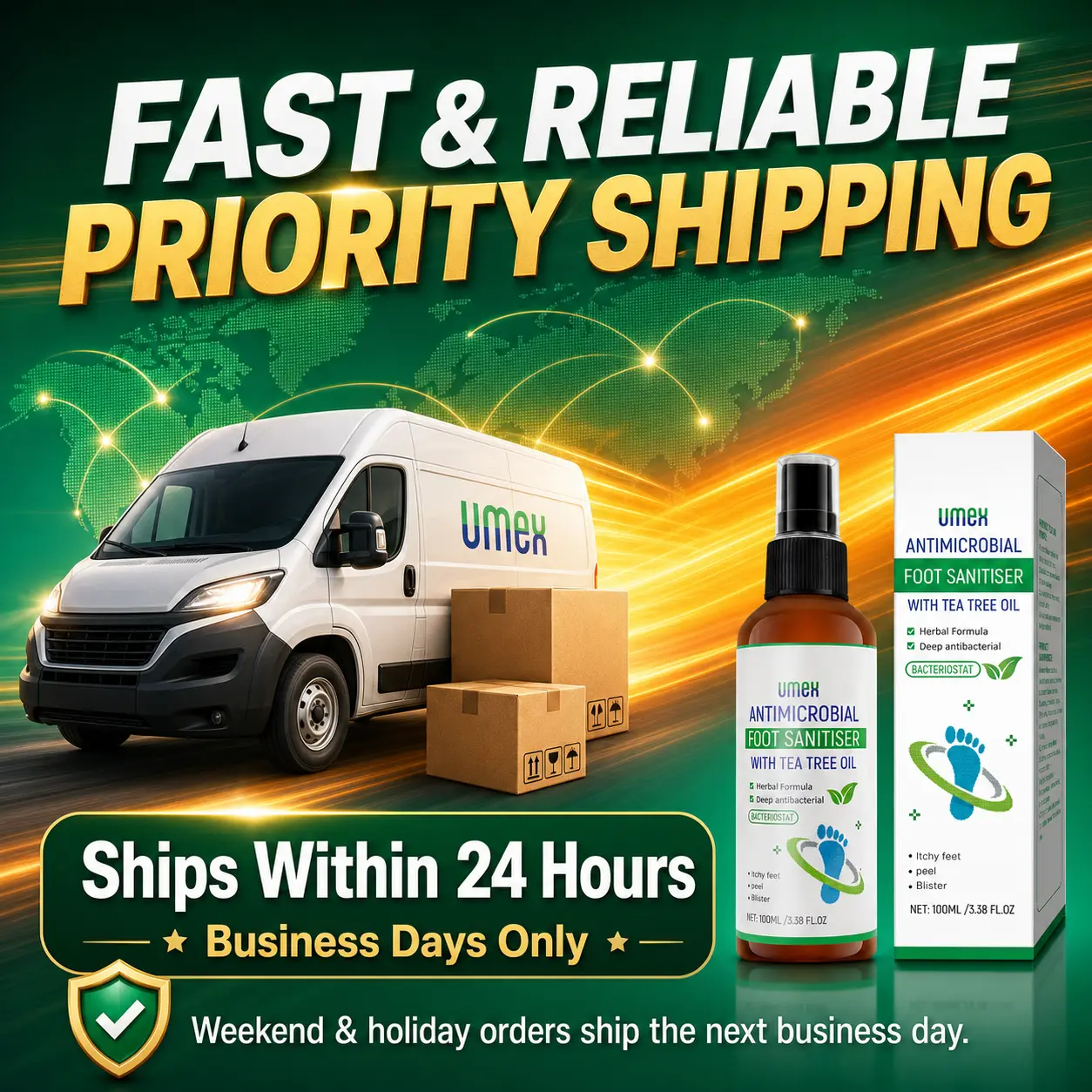 Priority Shipping - Fast & Reliable Processing-Foot Deodorizer