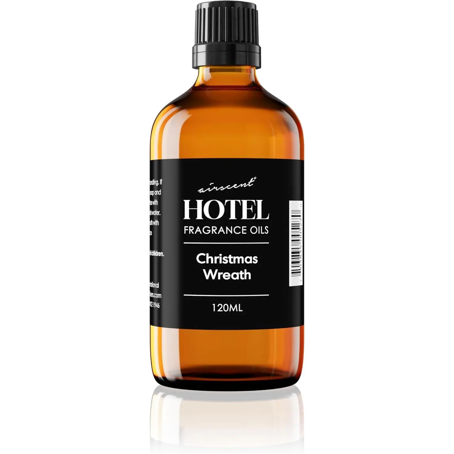 AirScent Christmas Wreath Holiday Diffuser Oil -  Holiday  Oil for  and Waterless Diffusers and Crafting - 120ml, 4 fl oz Glass Dropper Bottle - Balsam Fir Essential Oil