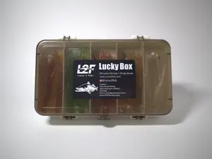 Lucky Box Shrimp Fishing Lures by Lures 2 Fish, Artificial Shrimp Fishing Lure Kit, Perfect For Fresh and Salt Water Fishing