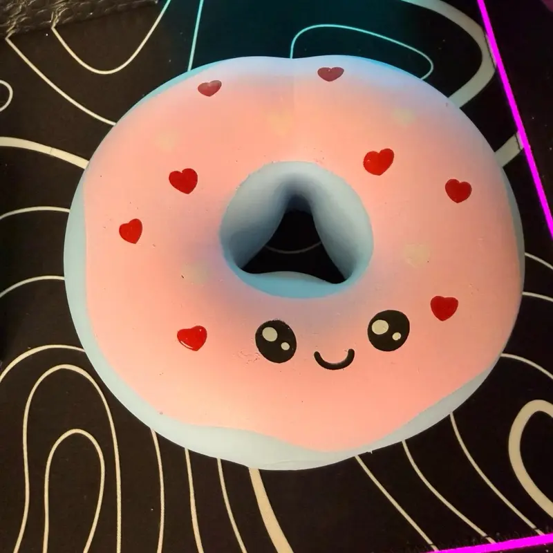 Cream-Filled Donut Squishy Toy, Stress Relief Fidget Toy for Anxiety Relief