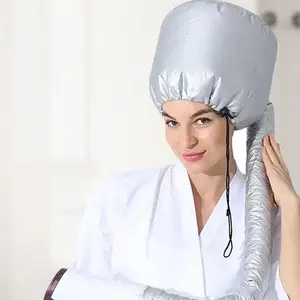 1-piece hair dryer cap, electric hair dryer cap, connectable to hair dryer, bathroom hair dryer cap, heating cap