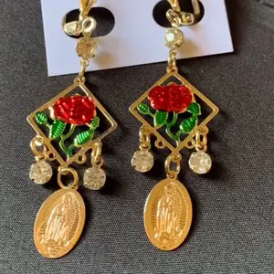 Rose Gold Dipped Dangle Earrings