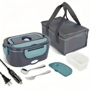 Electric Heated Lunch Box 1.5L, Portable for Car Truck with Removable Stainless Steel Inner Pot for Men Office Travel, Termos Para Comida Caliente