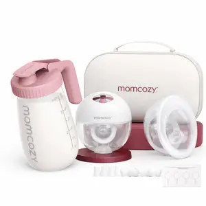 Momcozy Breast Pump Hands Free M5 & Momcozy Breast Milk Pitcher Pink 32oz