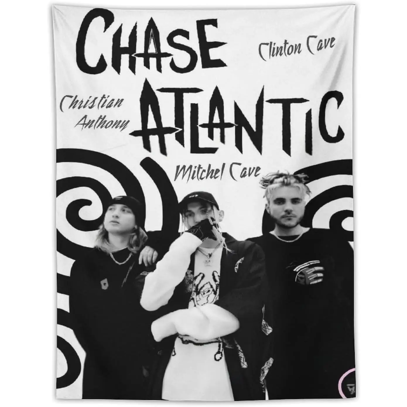 Chase Music Atlantic Flag Print Light Decorative Cotton-Linen Wall Tapestry - Strong Synthetic-Blend Wall Decor, Hand Washable, Long Lasting, 40x60in/60*80in, Suitable for College Dormitories, Outdoors