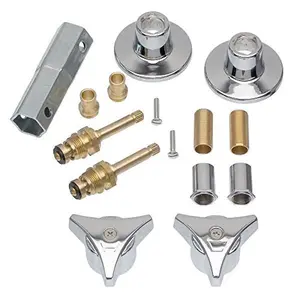 Danco 39690 Tub & Shower 3-Handle Remod Trim Kit-Union - Brass & Chrome