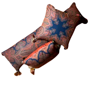 Cinnabar Paisley Vintage Cashmere Scarf Pillows