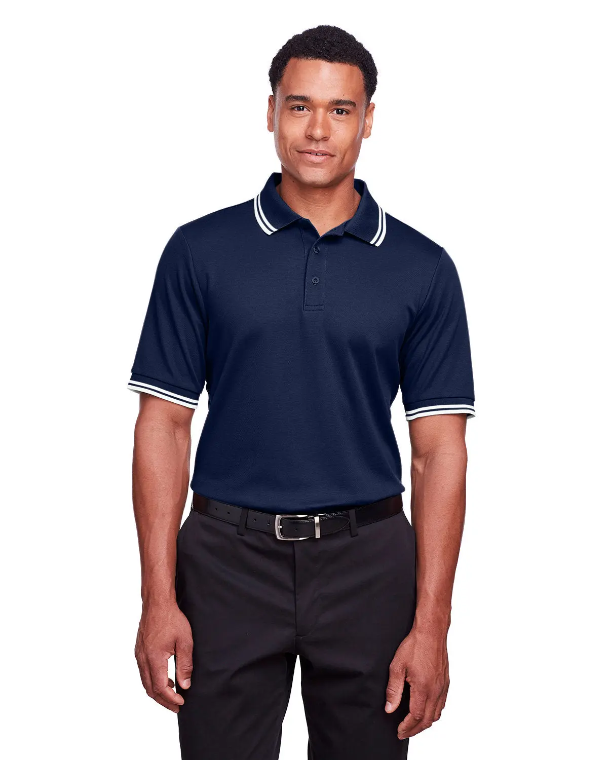 Devon & Jones DG20C CrownLux Performance Plaited Tipped Polo