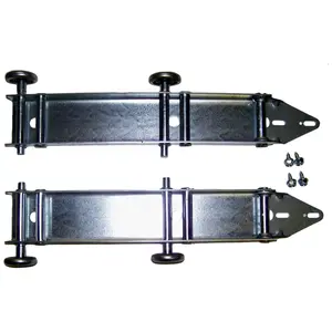 Garage Doors Building and Hardware Quick Turn Top Fixture Brackets with 4 Steel Rollers Low Headroom