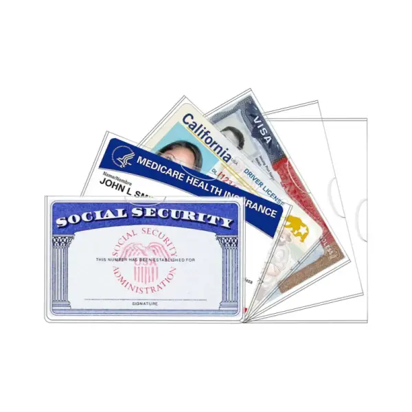 Social Security Card Protector Sleeves/New Medicare Card Protector Sleeve/Credit Card Holder,24 Mil Soft Clear Card Sleeves for Waterproof SSN Card Pr