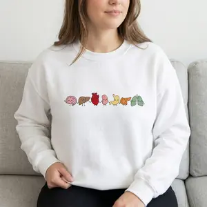 Organ Friends Embroidered Sweatshirt, Anatomy Crewneck, Healthcare Worker Gift