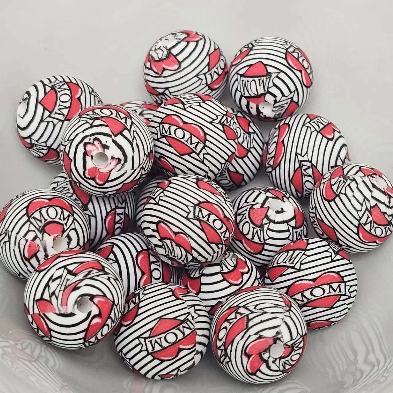 91.HX104008/ Mother's Day Beads/20PCS