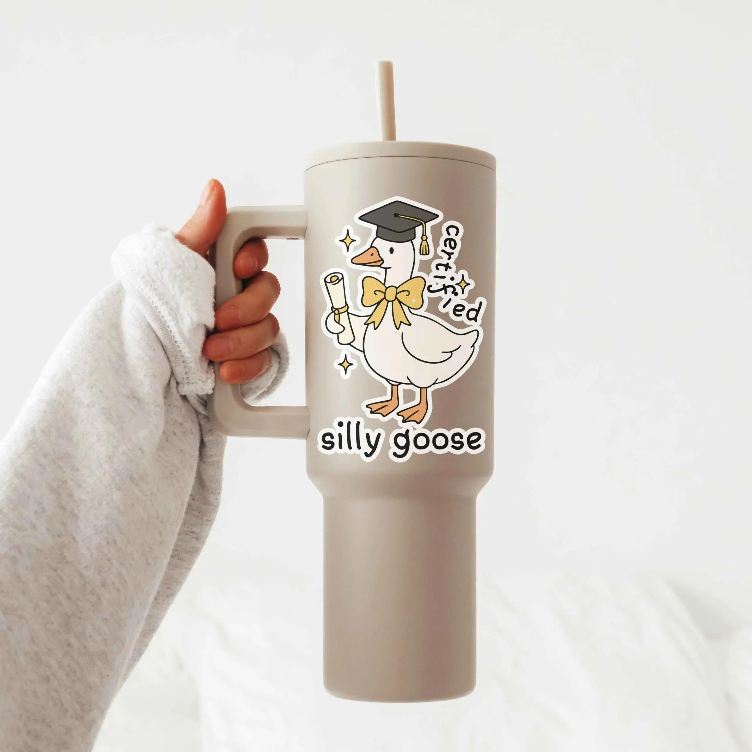 Certified Silly Goose Tough Stuff Sticker - Durable & Weather-Resistant Decal for Indoor & Outdoor Use - Ideal for Various Surfaces