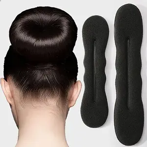 2PCS Fashion Bun Maker Sponge Plastic Loop Curly Hair Maker Tool Women daily uses Hair Styling Accessories