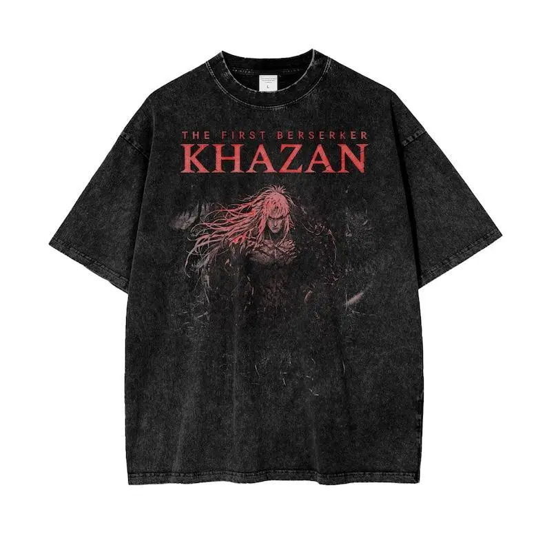 The First Berserker Khazan - Oversize Snow Washed T-Shirt, Gaming Merch, Gift For Women and Man