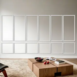 VEVOR Wall Molding 6 Pack, Wainscoting Panels Kit, Lightweight Paintable Polystyrene, Easy to Install, Waterproof Accent Wall Trim for Interior Dcor Living Room, Bedroom, White (24x54+ 24x24 in)