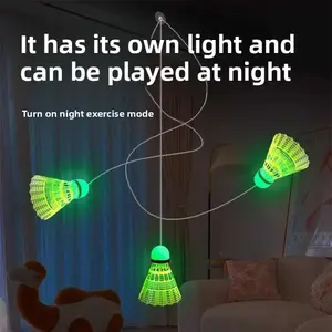 Single Person Hanging Badminton Trainer Automatic Rebound Rotating Indoor Badminton Self-Playing Self-Training Device