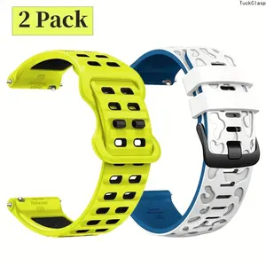 TuckClasp 2026 2pc Sport Bands That Fit 22Mm Watches, Featuring a Quick-Release Mechanism And Made of Soft Silicone in Two Colors. These Replacement Straps Are Suitable for Both Men And Women And Can Be Used with for Watch Ultimate GT5/4/3/2, GT Runner