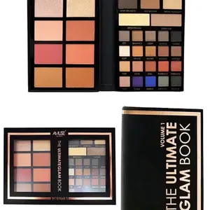The Ultimate Glam book-Eyeshadow/highlighter/blusher/Bronzer-Mattes-Brights-An all in one beauty foldable glam book