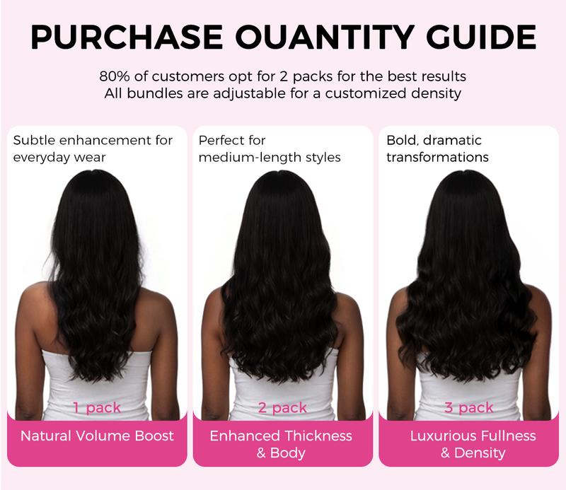 LASHEY 100% Virgin Human Hair Extensions | Seamless & Invisible Edge Clip-In | 14-24 Inch | Silky Straight, Body Wave, Kinky Straight, Kinky Curly  [valentines gifts]