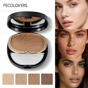 Matte Face Pressed Powder Oil Control Setting Powder Foundation Full Coverage Waterproof Lasting Makeup Facial Powder Matte Makeup Finish