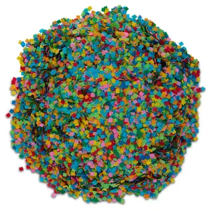 Square Rainbow Confetti – Flameproof & Biodegradable 1lb Loose Pack 0.3 Inch