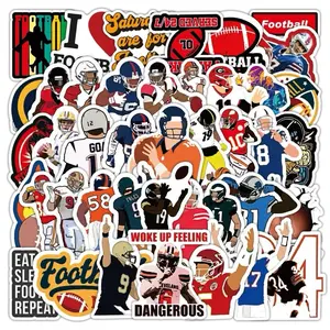 50 pcs Football Mix Stickers Decals for Laptops Phones Phone Case Scooter Consoles Walls Luggage Case Books Journal Notebook Craft Project Party Decoration Goodie Bag，A108