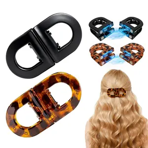 2 PCS magnetic hair clips, Strong Hold No-Slip No Crease, Seamless 2-in-1 Design for Easy Everyday Hairstyles, Gentle on All Hair Types, Magnetic Hair Clips for Styling